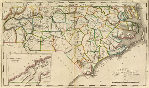 1814 North Carolina | North carolina map, Map, North carolina