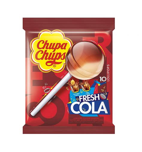 Chupa Chups Fresh Cola Flavor Lollipops 10 Pieces from SuperMart.ae