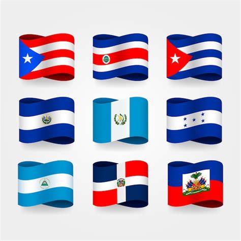 Free Vector | Gradient latam flags illustration