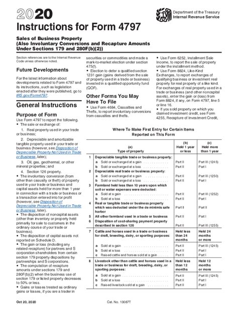 IRS Instruction 4797 2020 - Fill out Tax Template Online | US Legal Forms