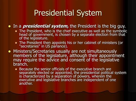 PPT - Presidential versus Parliamentary System PowerPoint Presentation - ID:438637