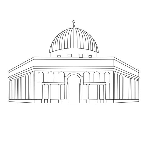 boceto de la mezquita al-aqsa o al-quds en palestina 12464743 Vector en ...