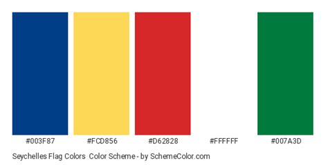 Seychelles Flag Colors » Country Flags » SchemeColor.com