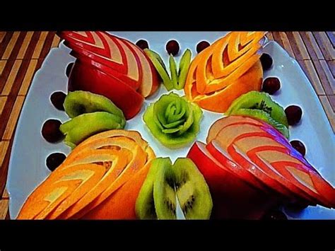 5 LIFE HACKS HOW TO CUT FRUIT - APPLE ORANGE DESIGN & CUTTING GARNISH & FRUIT CARVING ART - YouTube