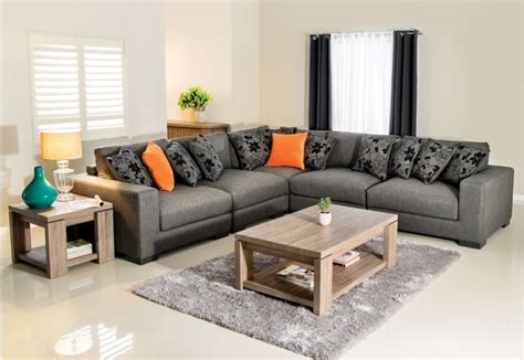 super amart $2,599 Seattle in 'smoke' linen fabric | Lounge suites ...