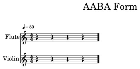 AABA Form - Sheet music for Flute, Violin