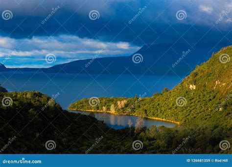 Lake Tarawera - Rotorua stock image. Image of horizon - 126681359