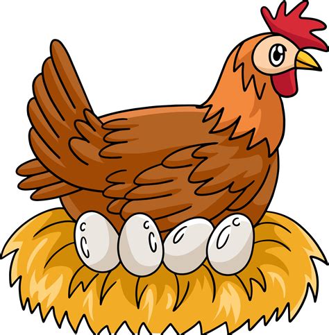 Chicken with Egg Cartoon Colored Clipart 10002368 Vector Art at Vecteezy