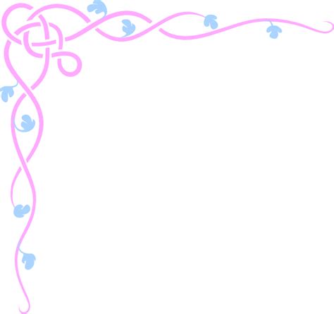 Pink Blue Flower Border Clip Art at Clker.com - vector clip art online ...