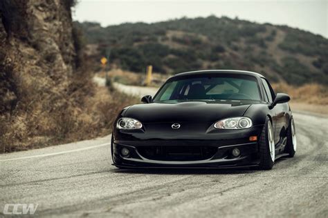 Black Mazda NB Miata MX-5 – CCW D11L Forged Wheels