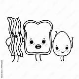 Bacon Coloring Book sketch template