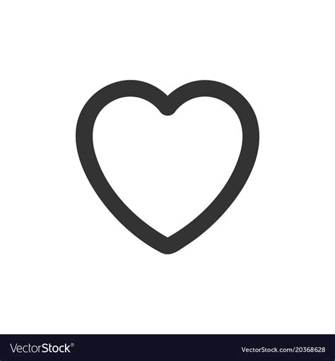 Heart icon outline Royalty Free Vector Image - VectorStock