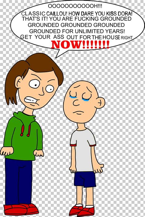 classic caillou gets grounded by mariushoratiu on DeviantArt