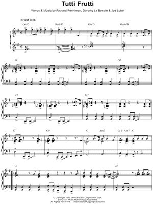 "Tutti Frutti" Sheet Music - 7 Arrangements Available Instantly - Musicnotes