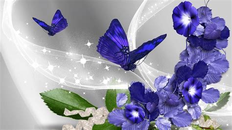 Flowers With Butterfly Wallpapers HD - Wallpaper Cave