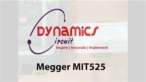 Megger MIT525 - YouTube