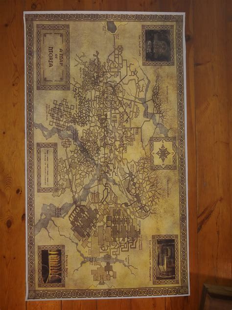 Mines of Moria Map on Canvas - GoTrekkers