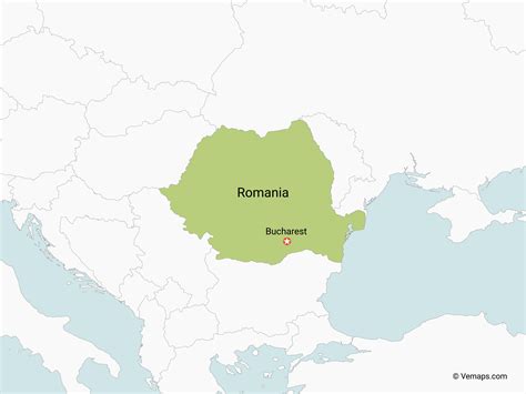 Map of Romania with Neighbouring Countries | Free Vector Maps