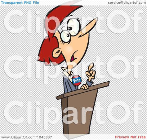 Royalty-Free (RF) Clip Art Illustration of a Cartoon Female Political ...