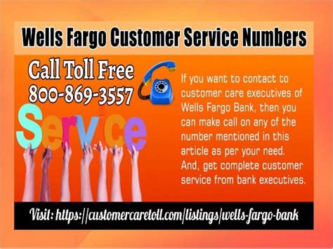 Wells Fargo Customer Service Numbers