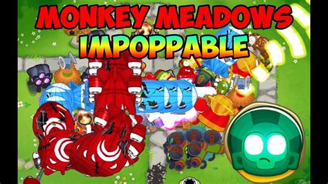 Bloons TD 6 - Monkey Meadows Impoppable Walkthrough - YouTube