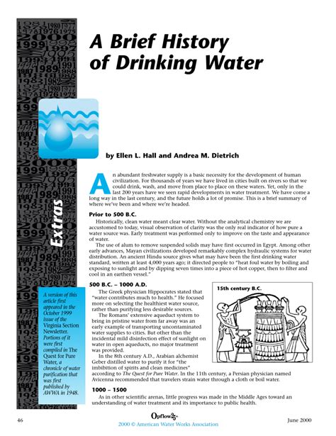 (PDF) A Brief History of Drinking Water