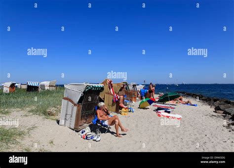 Strande beach, Kiel bay, Schleswig-Holstein, Germany, Europe Stock ...