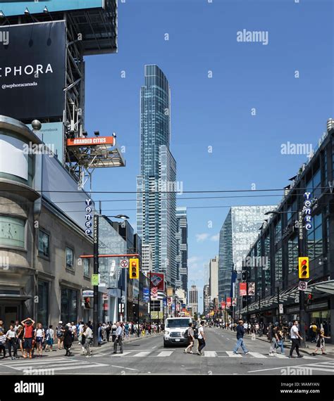 Toronto Yonge Street in downtown Toronto, Ontario Canada North America, Canada longest street ...