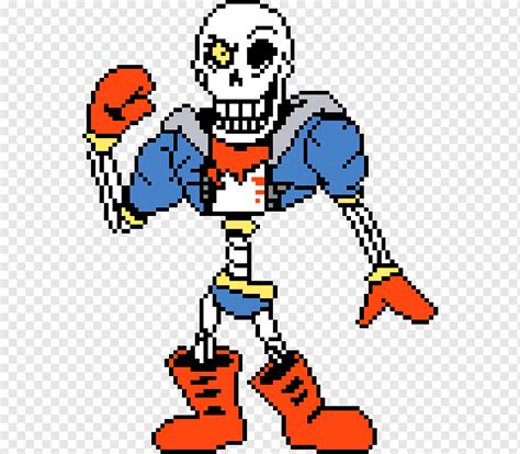 Undertale Sprite Papyrus 픽셀 아트, 스프라이트, 잉크, 사진술, 색깔 png | PNGWing