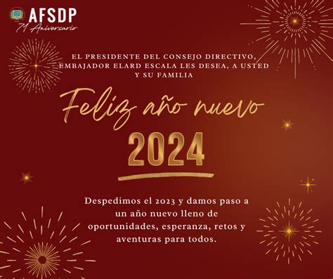 Feliz Año Nuevo 2024. | AFSDP