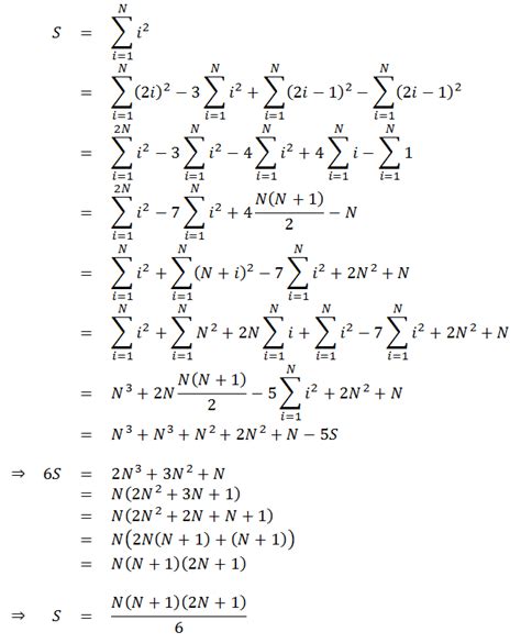 Sum of Squares of First N Numbers