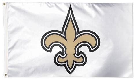 New Orleans Saints Flag 3x5 Logo White