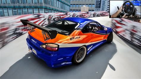 Silvia S15 - Mona Lisa Drifting In Tokyo Drift Parking lot l Assetto Corsa (Logitech G29 ...