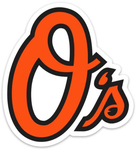 Baltimore Orioles Signature O Letter Logo type MLB Baseball Die-Cut ...