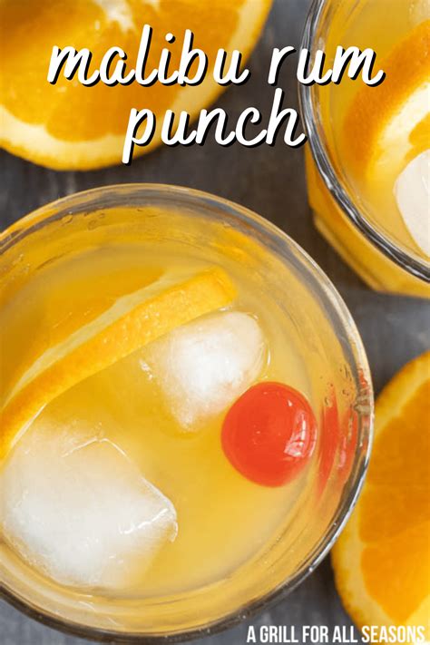 Malibu Rum Punch - Easy Coconut Rum Cocktail