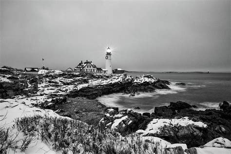 Winter Morning at Portland Head Light Photograph by Jesse MacDonald ...