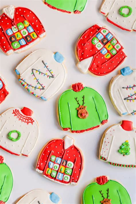 Ugly Christmas Sweater Cookies - A Dash of Megnut