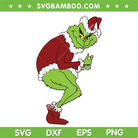 Grinch Stealing Lights SVG, Grinchmas Santa Claus