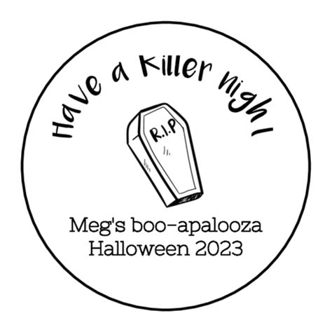 "Have a Killer Night" Halloween Treat Label Template | OnlineLabels®