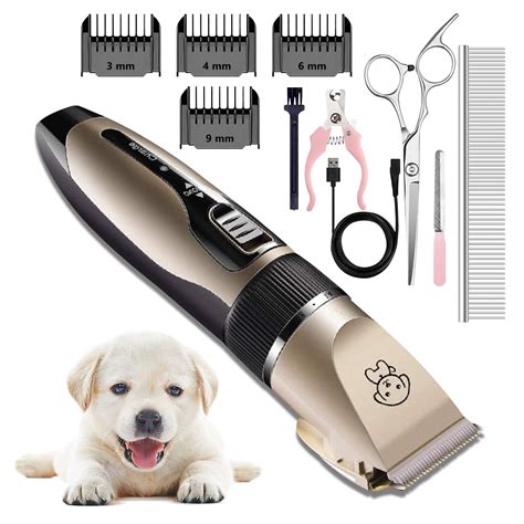 Pet Shaver, Low Noise Rechargeable Cordless Dog Clippers, Electric ...