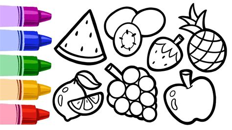 Pictures For Colouring For Kids Fruit