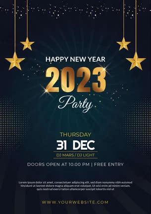 2023 New Year Party Poster Or Flyer Template | PSD Free Download - Pikbest