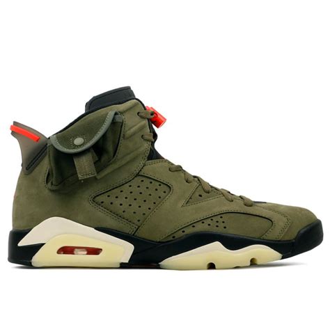 Travis Scott x Air Jordan 6 Retro 'Olive' DS | Nike air jordan 6, Air ...