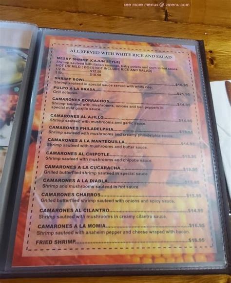 Menu at El Charro Beer restaurant, Show Low