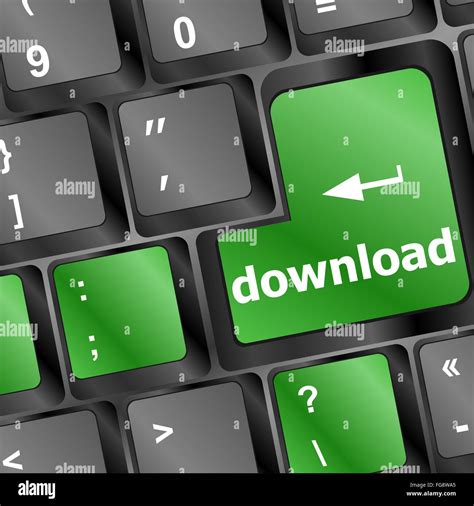internet download button on black computer keyboard Stock Photo - Alamy