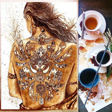 I Show That Coffee Is More Than Just A Drink By Using It To Paint ...