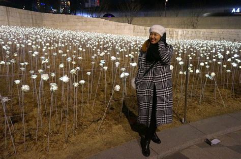 Walk with Cham: LED Rose Garden Dongdaemun Design Plaza Seoul South Korea