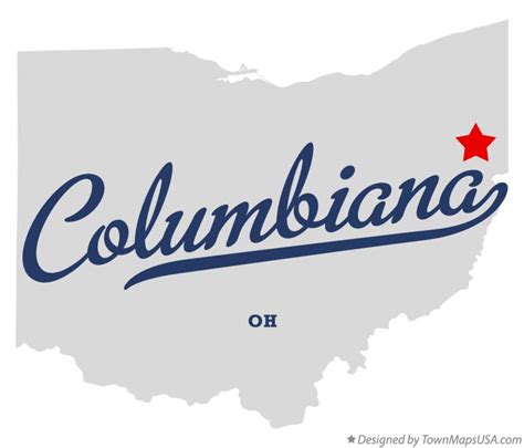 Map of Columbiana, OH, Ohio