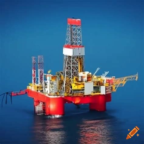 Schematic of a drilling rig with directional drilling on Craiyon