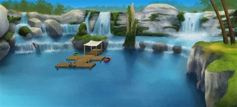 ArtStation - Waterfall Fishermen